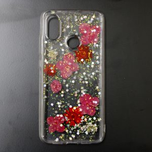CAPA SILICONE DURA COM DESENHO FLOR VENNUS XIAOMI MI 8 TRANSPARENTE JULIA