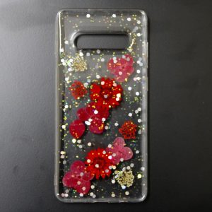 CAPA SILICONE DURA COM DESENHO FLOR VENNUS SAMSUNG GALAXY S10E TRANSPARENTE JULI