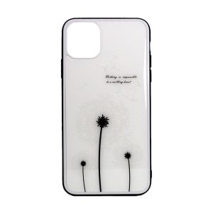 CAPA SILICONE DURA COM DESENHO FLOR VENNUS APPLE IPHONE 11 BRANCO DENTES DE LEAO