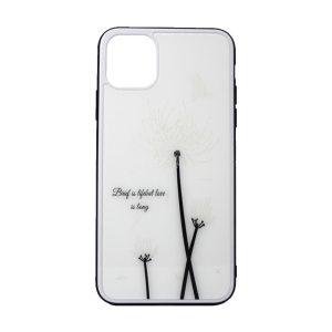 CAPA SILICONE DURA COM DESENHO FLOR VENNUS APPLE IPHONE 11 PRO MAX BRANCO AGAPAN