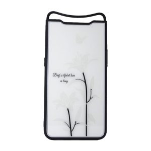 CAPA SILICONE DURA COM DESENHO FLOR VENNUS SAMSUNG GALAXY A80 BRANCO ROSA DO DES