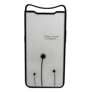 CAPA SILICONE DURA COM DESENHO FLOR VENNUS SAMSUNG GALAXY A80 BRANCO DENTES DE L
