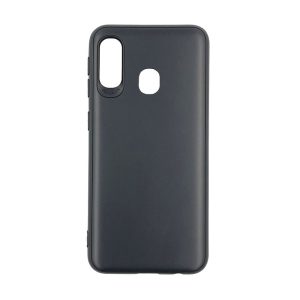 CAPA SILICONE SAMSUNG GALAXY A20E PRETO 3D CÂMERA
