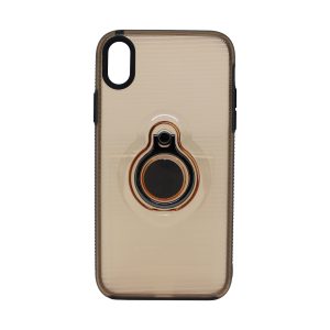 CAPA SILICONE TPU COM ANEL DE DEDO APPLE IPHONE X / XS DOURADO