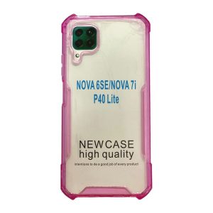 CAPA SILICONE DURA ANTI-CHOQUE HUAWEI NOVA 6SE / NOVA 7I / P40 LITE ROSA