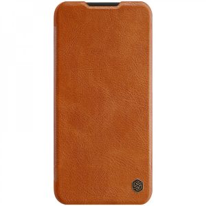 CAPA FLIP COVER NILLKIN QUIN LEATHER SAMSUNG GALAXY A21S CASTANHO