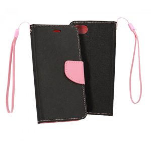 CAPA FLIP COVER XIAOMI REDMI NOTE 9 PRETO ROSA TELONE FANCY