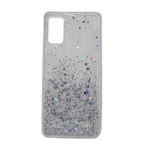 CAPA SILICONE GEL LIQUIDO GLITTER SAMSUNG GALAXY A41 TRANSPARENTE