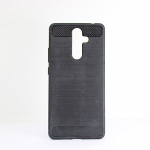 CAPA SILICONE GEL CARBON NOKIA 7 PLUS PRETO