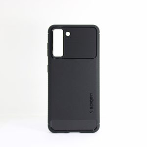 CAPA SILICONE GEL SPIGEN RUGGED ARMOR SAMSUNG GALAXY S21 / S30 PRETO