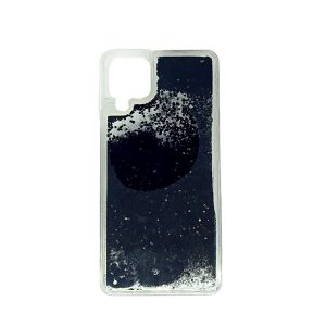 CAPA SILICONE GEL LIQUIDO GLITTER SAMSUNG GALAXY A12 PRETO