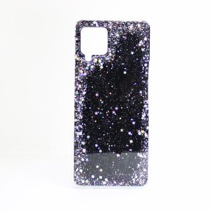 CAPA SILICONE GEL LIQUIDO GLITTER SAMSUNG GALAXY A42 5G / A426 PRETO
