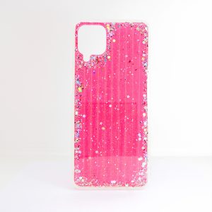 CAPA SILICONE GEL LIQUIDO GLITTER SAMSUNG GALAXY A42 5G / A426 VERMELHO