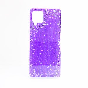 CAPA SILICONE GEL LIQUIDO GLITTER SAMSUNG GALAXY A42 5G / A426 ROXO