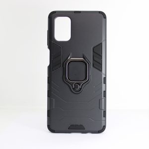CAPA SILICONE ANTI-CHOQUE ARMOR CARBON SAMSUNG GALAXY M51 PRETO RING ARMOR CASE