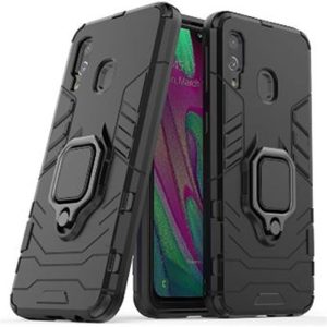 CAPA SILICONE ANTI-CHOQUE ARMOR CARBON SAMSUNG GALAXY A40 / A405 PRETO RING ARMO