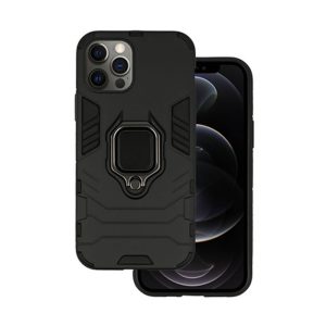 CAPA SILICONE ANTI-CHOQUE ARMOR CARBON APPLE IPHONE 12/12 PRO PRETO RING ARMOR C