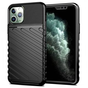 CAPA SILICONE GEL THUNDER APPLE IPHONE 11 PRO MAX PRETO