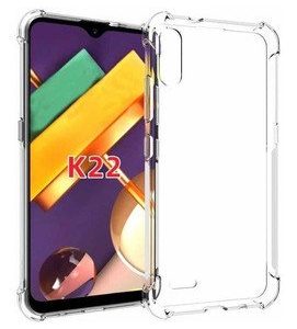 CAPA SILICONE DURA ANTI-CHOQUE LG K22 TRANSPARENTE