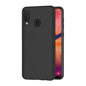CAPA SILICONE GEL SAMSUNG GALAXY A20E PRETO ROBUSTA
