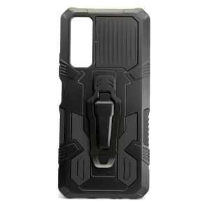 CAPA SILICONE TPU KICKSTAND HEAVY DUTY HIBRID HUAWEI P SMART 2021 / Y7A PRETO SU