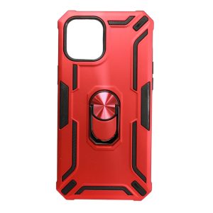 CAPA SILICONE TPU KICKSTAND HEAVY DUTY HIBRID APPLE IPHONE 12 PRO MAX VERMELHO A