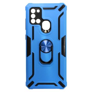 CAPA SILICONE TPU KICKSTAND HEAVY DUTY HIBRID SAMSUNG GALAXY A21S AZUL ANEL DE D
