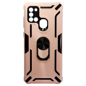 CAPA SILICONE TPU KICKSTAND HEAVY DUTY HIBRID SAMSUNG GALAXY A21S ROSA ANEL DE D