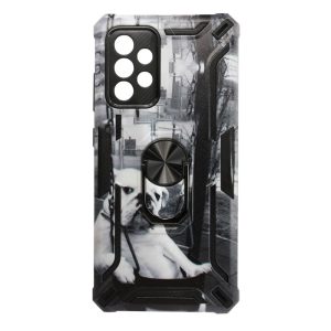 CAPA SILICONE DURA E METAL COM ANEL DE DEDO SAMSUNG GALAXY A32 5G DESENHO DOG AN