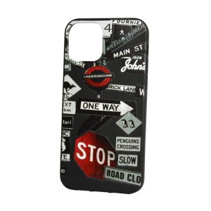 CAPA SILICONE GEL APPLE IPHONE 12 / 12 PRO 6.1" PRETO PLACA DE ESTRADA