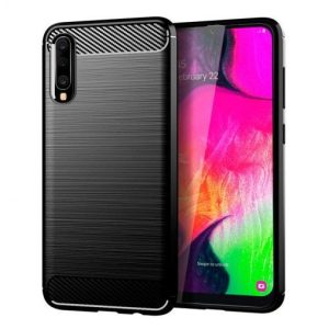 CAPA SILICONE GEL CARBON SAMSUNG GALAXY A50S / A507 PRETO