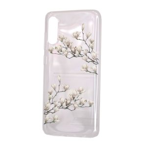 CAPA SILICONE GEL COM DESENHO FLOR SAMSUNG GALAXY A70 / A70S TRANSPARENTE MANGOL