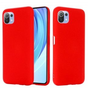 CAPA SILICONE GEL XIAOMI MI 11 VERMELHO REBOSTA