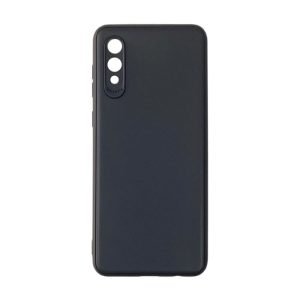 CAPA SILICONE GEL SAMSUNG GALAXY A02 PRETO COM PROTETOR DE CÂMERA 3D