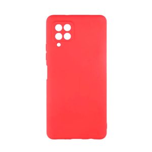 CAPA SILICONE GEL SAMSUNG GALAXY A12 VERMELHO COM PROTETOR DE CAMERA