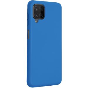 CAPA SILICONE GEL SAMSUNG GALAXY A12 AZUL COM PROTETOR DE CAMERA