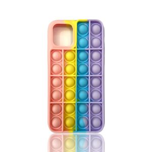 CAPA DE SILICONE POP IT APPLE IPHONE 12 / 12 PRO COLORIDO DESIGN 1