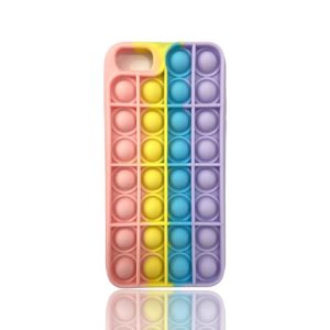 CAPA DE SILICONE POP IT APPLE IPHONE 7/8 COLORIDO DESIGN 1