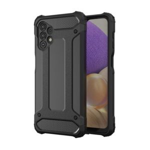 CAPA SILICONE ANTI-CHOQUE ARMOR CARBON SAMSUNG GALAXY A32 5G PRETO COM PROTETOR