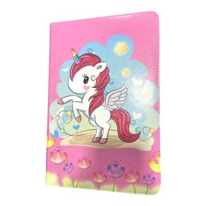 CAPA TABLET FLIP COVER COM DESENHO NEW SCIENCE UNIVERSAL 10.1" ROSA BANY UNICON