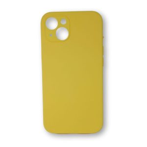 CAPA SILICONE GEL APPLE IPHONE 13 AMARELO ULTRA THIN