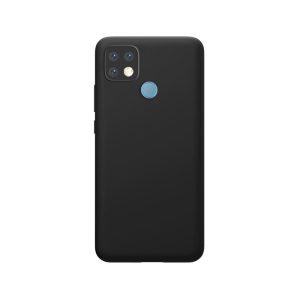 CAPA SILICONE GEL OPPO A15 PRETO PROTETOR DE CAMERA ROBUSTA