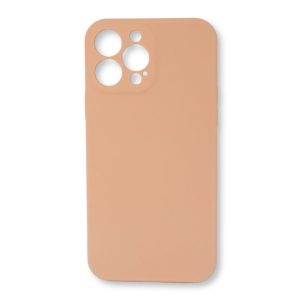 CAPA SILICONE GEL APPLE IPHONE 13 PRO MAX ROSA CLARA PROTETOR DE CAMERA