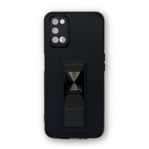 CAPA SILICONE DURA ANTI-CHOQUE OPPO A52 / A72 6.5" PRETO KICKSTAND