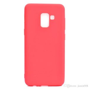 CAPA SILICONE SAMSUNG GALAXY A8 2018 ROSA FOSCO