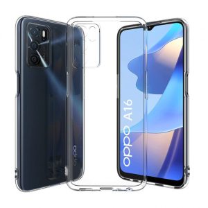 CAPA SILICONE OPPO A16 / A16S TRANSPARENTE COM PROTETOR DE CÂMERA PREMIUM