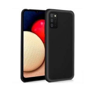 CAPA SILICONE GEL SAMSUNG GALAXY A02S PRETO ROBUSTA