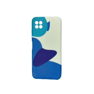 CAPA SILICONE TPU SAMSUNG GALAXY A22 5G AZUL ESTAMPA ABSTRACTA