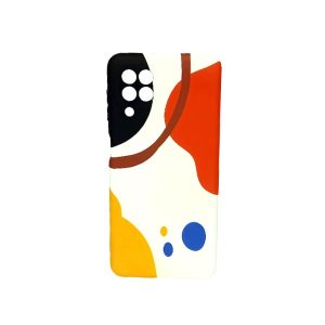 CAPA SILICONE TPU SAMSUNG GALAXY A22 4G LARANJA ESTAMPA ABSTRACTA
