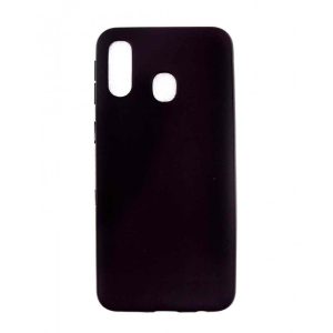 CAPA SILICONE GEL SAMSUNG GALAXY A20 PRETO BRILHANTE